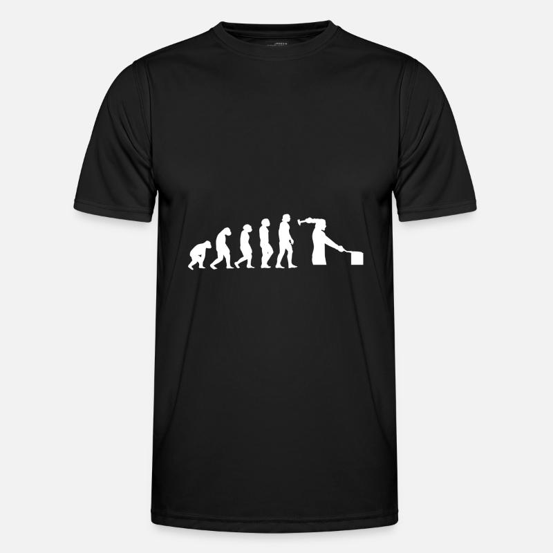 Evolution Schlosser - Männer Funktions-T-Shirt - Schwarz