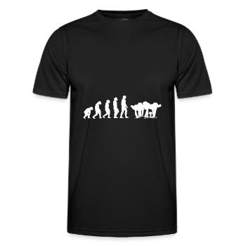 Evolution Pilzsammler - Männer Funktions-T-Shirt - Schwarz - Vorne - AI Model Male 178 dark (178cm)