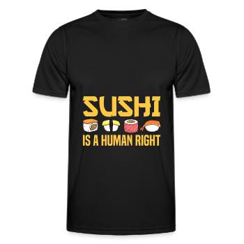 Sushi - Men's Functional T-Shirt - black - Front - AI Model Male 178 dark (178cm)