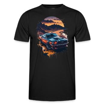 Classic sports car - Men's Functional T-Shirt - black - Front - AI Model Male 178 dark (178cm)