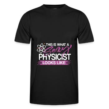 Physicist - Men's Functional T-Shirt - black - Front - AI Model Male 178 dark (178cm)