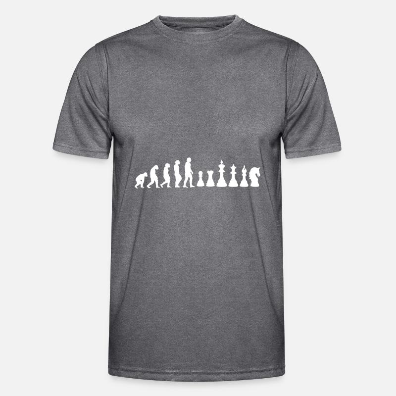 Evolution Schachspieler Männer Funktions-T-Shirt