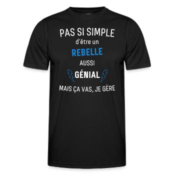 Großartiger Rebell - Männer Funktions-T-Shirt - Schwarz - Vorne - AI Model Male 178 dark (178cm)