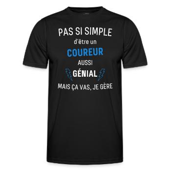 Awesome Runner - Men's Functional T-Shirt - black - Front - AI Model Male 178 dark (178cm)