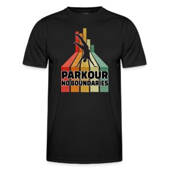 Parkour sans frontières - T-shirt sport Homme - noir - Devant - AI Model Male 178 dark (178cm)