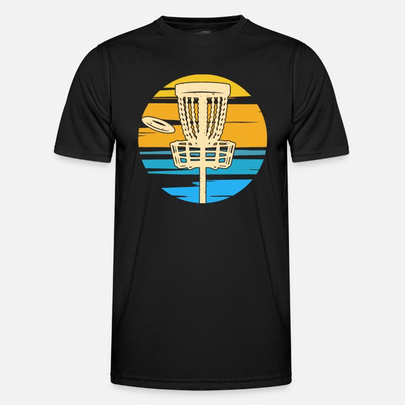 Disc Golf Sunset - Men's Functional T-Shirt - black