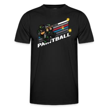 paintball gotcha markierer paintballer - Männer Funktions-T-Shirt - Schwarz - Vorne - AI Model Male 178 dark (178cm)