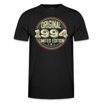 1994 Birthday Parties, ein legendärer Jahrgang - Männer Funktions-T-Shirt - Schwarz - Vorne - AI Model Male 178 dark (178cm)