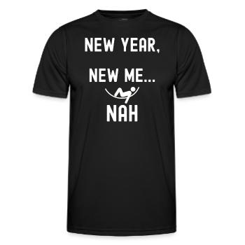 Neues Jahr, neues Ich. nein - Männer Funktions-T-Shirt - Schwarz - Vorne - AI Model Male 178 dark (178cm)