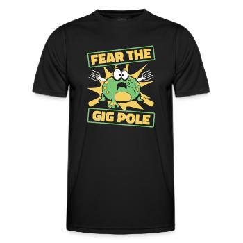 Fear The Gig Pole Kröte Kaulquappe Laubfrosch - Männer Funktions-T-Shirt - Schwarz - Vorne - AI Model Male 178 dark (178cm)