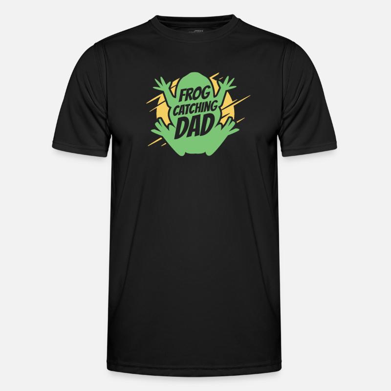 Frog Catching Dad Tadpole Tree Frog Toad Men's Functional T-Shirt