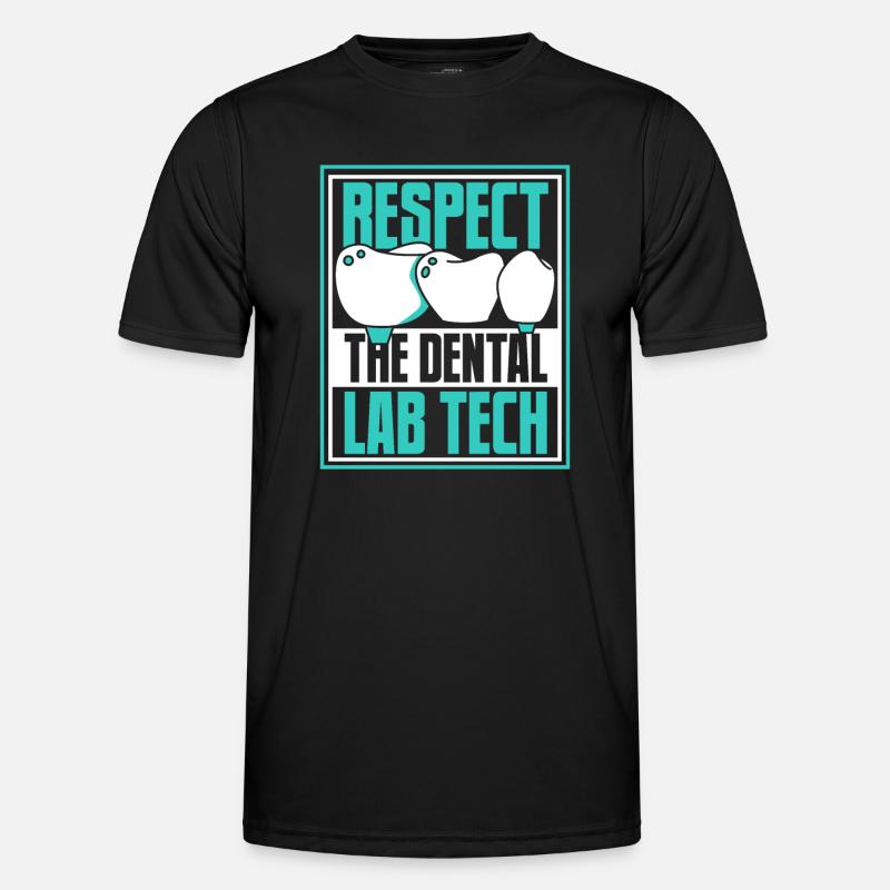 Respect Assistante Technique Dentaire Laboratoire Dentaire T-shirt sport Homme