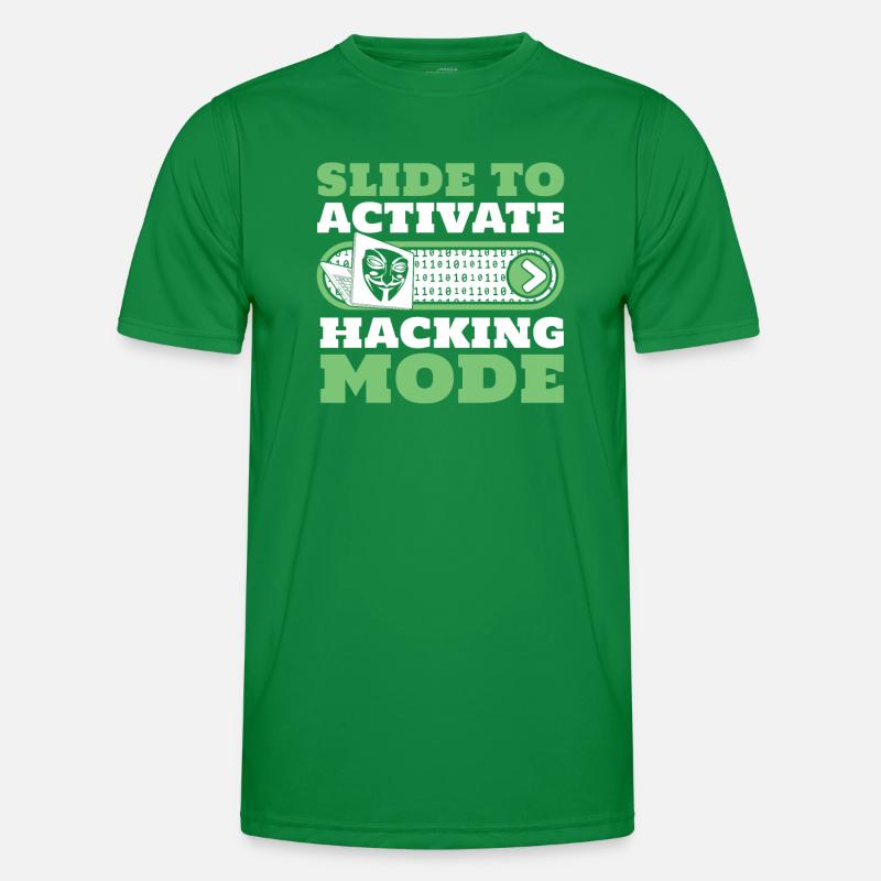 Slide To Activate Hacking Mode Phishing Sniffer Men's Functional T-Shirt