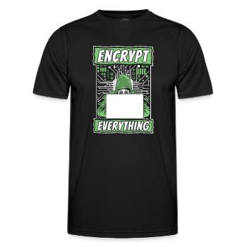Chiffrez tout Phishing Sniffer Grey Hat - T-shirt sport Homme - noir - Devant - AI Model Male 178 dark (178cm)