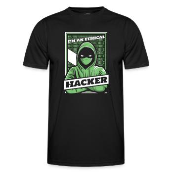 I'm An Ethical Hacker Social Engineering Phishing - Männer Funktions-T-Shirt - Schwarz - Vorne - AI Model Male 178 dark (178cm)
