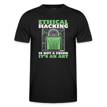 Le piratage éthique n’est pas un phishing renifleur de crime - T-shirt sport Homme - noir - Devant - AI Model Male 178 dark (178cm)