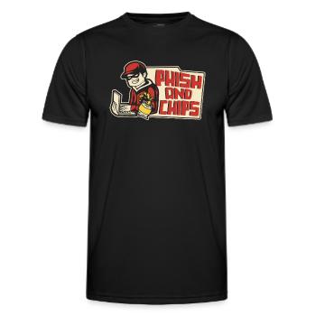 Phish And Chips Phishing Sniffer Social - T-shirt sport Homme - noir - Devant - AI Model Male 178 dark (178cm)