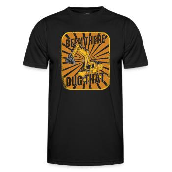 Been There Dug That Crawler Excavator Excavator - Men's Functional T-Shirt - black - Front - AI Model Male 178 dark (178cm)