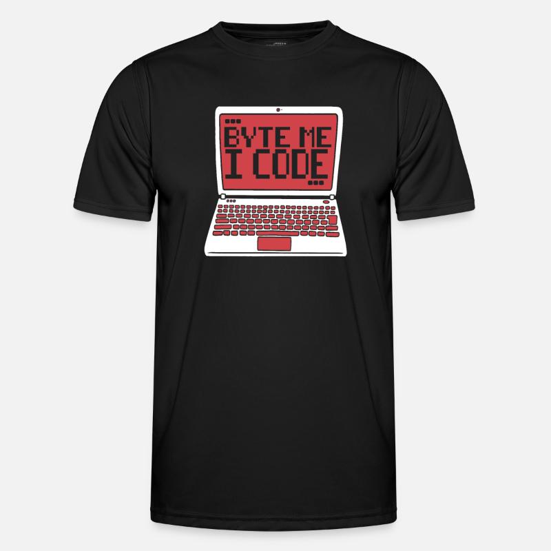 Byte Me I Code Developer Softwareentwickler Männer Funktions-T-Shirt