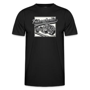 Trikeaholic Threewheeler Trikebike Dreirad - Männer Funktions-T-Shirt - Schwarz - Vorne - AI Model Male 178 dark (178cm)