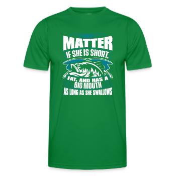 Tant qu’elle avale Spin Fisherman - T-shirt sport Homme - vert - Devant - AI Model Male 178 dark (178cm)