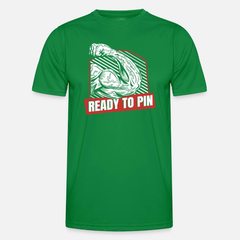 Ready To Pin Hand Wrestling Techniques Trainer Männer Funktions-T-Shirt