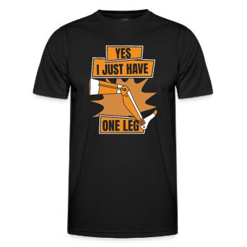 Oui, je n’ai qu’une seule jambe, jambes artificielles, jambe d’utilisateur - T-shirt sport Homme - noir - Devant - AI Model Male 178 dark (178cm)