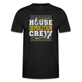 Haus Abriss Crew Home Wrecker Experten Haus - Männer Funktions-T-Shirt - Schwarz - Vorne - AI Model Male 178 dark (178cm)
