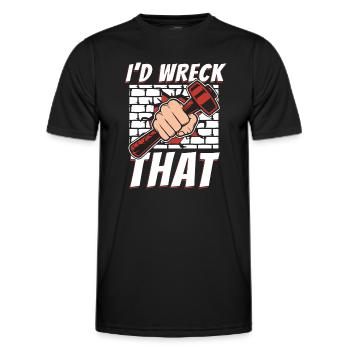 Ich würde das Haus der Hauszerstörer-Experten zerstören - Männer Funktions-T-Shirt - Schwarz - Vorne - AI Model Male 178 dark (178cm)