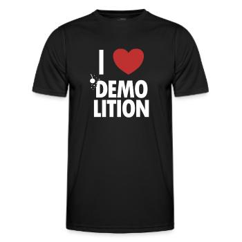 I love Demolition Home Improvement Experts House - Men's Functional T-Shirt - black - Front - AI Model Male 178 dark (178cm)