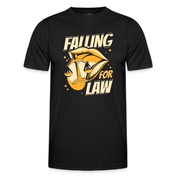 Falling For Law Legal Studies Law School Law - Men's Functional T-Shirt - black - Front - AI Model Male 178 dark (178cm)