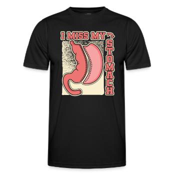 Mon estomac Bypass gastrique bariatrique me manque - T-shirt sport Homme - noir - Devant - AI Model Male 178 dark (178cm)