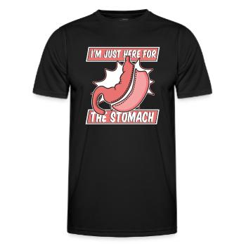 Je suis juste là pour le pontage gastrique de l’estomac - T-shirt sport Homme - noir - Devant - AI Model Male 178 dark (178cm)