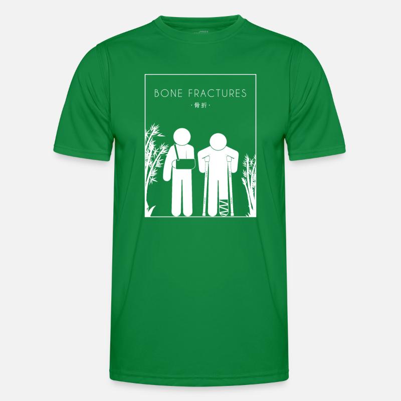 Fractures osseuses Chinois Hanzi Os cassé Os T-shirt sport Homme