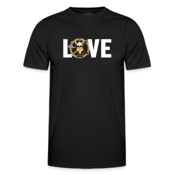 LARP Love LARPing Armor Weapons Character LARP - Men's Functional T-Shirt - black - Front - AI Model Male 178 dark (178cm)