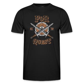 Für alle The Quest LARPing Armor Weapons Charakter - Männer Funktions-T-Shirt - Schwarz - Vorne - AI Model Male 178 dark (178cm)