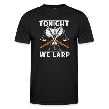 Heute Abend LARP LARPen Waffen Rüstung Charakter - Männer Funktions-T-Shirt - Schwarz - Vorne - AI Model Male 178 dark (178cm)