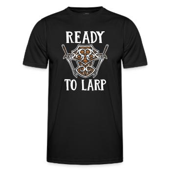 Ready To LARP LARPing Armor Weapons Character LARP - Men's Functional T-Shirt - black - Front - AI Model Male 178 dark (178cm)