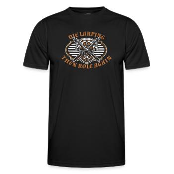 Stirb Larping dann wieder Rolle LARPing Armor Waffen - Männer Funktions-T-Shirt - Schwarz - Vorne - AI Model Male 178 dark (178cm)