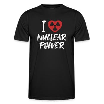 Ich liebe Kernkraft Energie Uran Kernkraft - Männer Funktions-T-Shirt - Schwarz - Vorne - AI Model Male 178 dark (178cm)