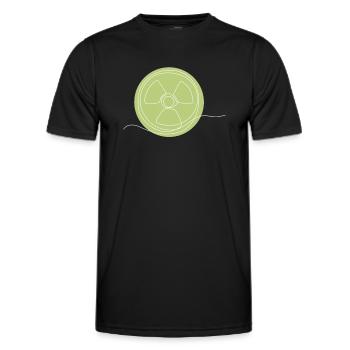 Centrale nucléaire d’uranium de Lineart Energy - T-shirt sport Homme - noir - Devant - AI Model Male 178 dark (178cm)