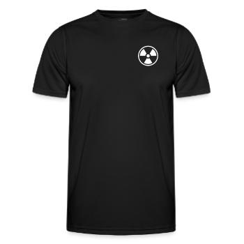 Kernkraft Logo Emblem Energie Uran Kernkraft - Männer Funktions-T-Shirt - Schwarz - Vorne - AI Model Male 178 dark (178cm)
