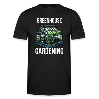 Greenhouse Gardening - Men's Functional T-Shirt - black - Front - AI Model Male 178 dark (178cm)