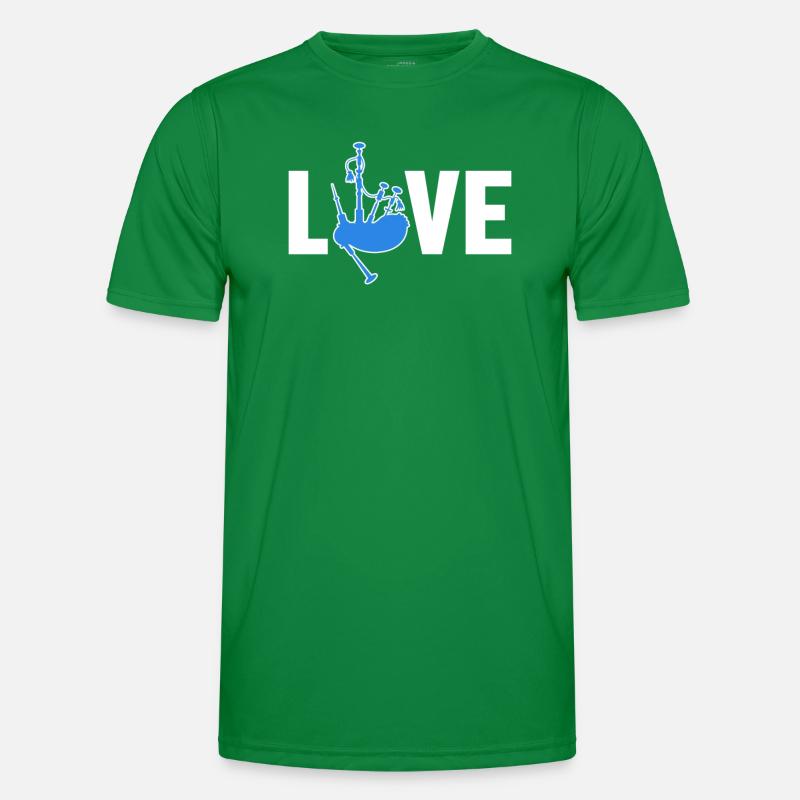 Cornemuse Love Great Highland Bagpipe Leçons T-shirt sport Homme