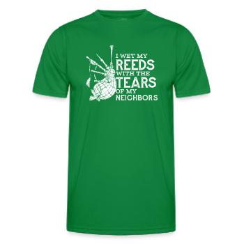 Befeuchte mein Schilf mit Tränen des Blasrohrs meiner Nachbarn - Männer Funktions-T-Shirt - Kelly Green - Vorne - AI Model Male 178 dark (178cm)