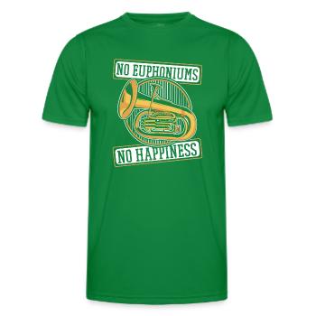 Keine Euphonien Kein Glück Euphonist Euphoniumist - Männer Funktions-T-Shirt - Kelly Green - Vorne - AI Model Male 178 dark (178cm)