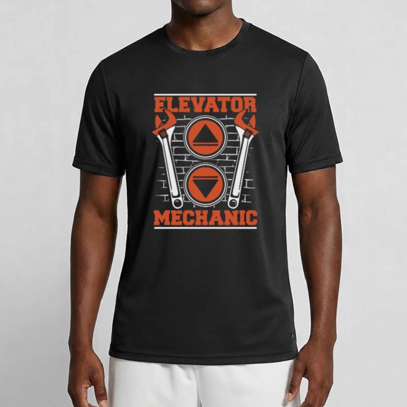 Elevator Mechanic Inspector Technician Elevator Men's Functional T-Shirt