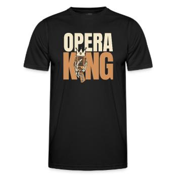 Opera King Opera House Tenor Singer Vocalist - Men's Functional T-Shirt - black - Front - AI Model Male 178 dark (178cm)