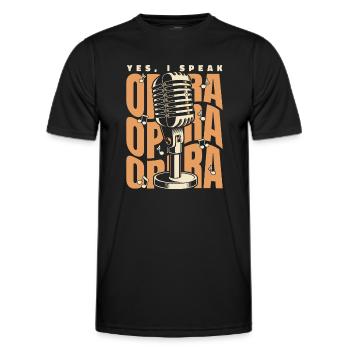 Je parle Opéra Opéra Chanteur Ténor Chanteur - T-shirt sport Homme - noir - Devant - AI Model Male 178 dark (178cm)