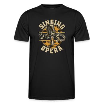 Chant Opéra Opéra Chanteur Ténor Chanteur - T-shirt sport Homme - noir - Devant - AI Model Male 178 dark (178cm)